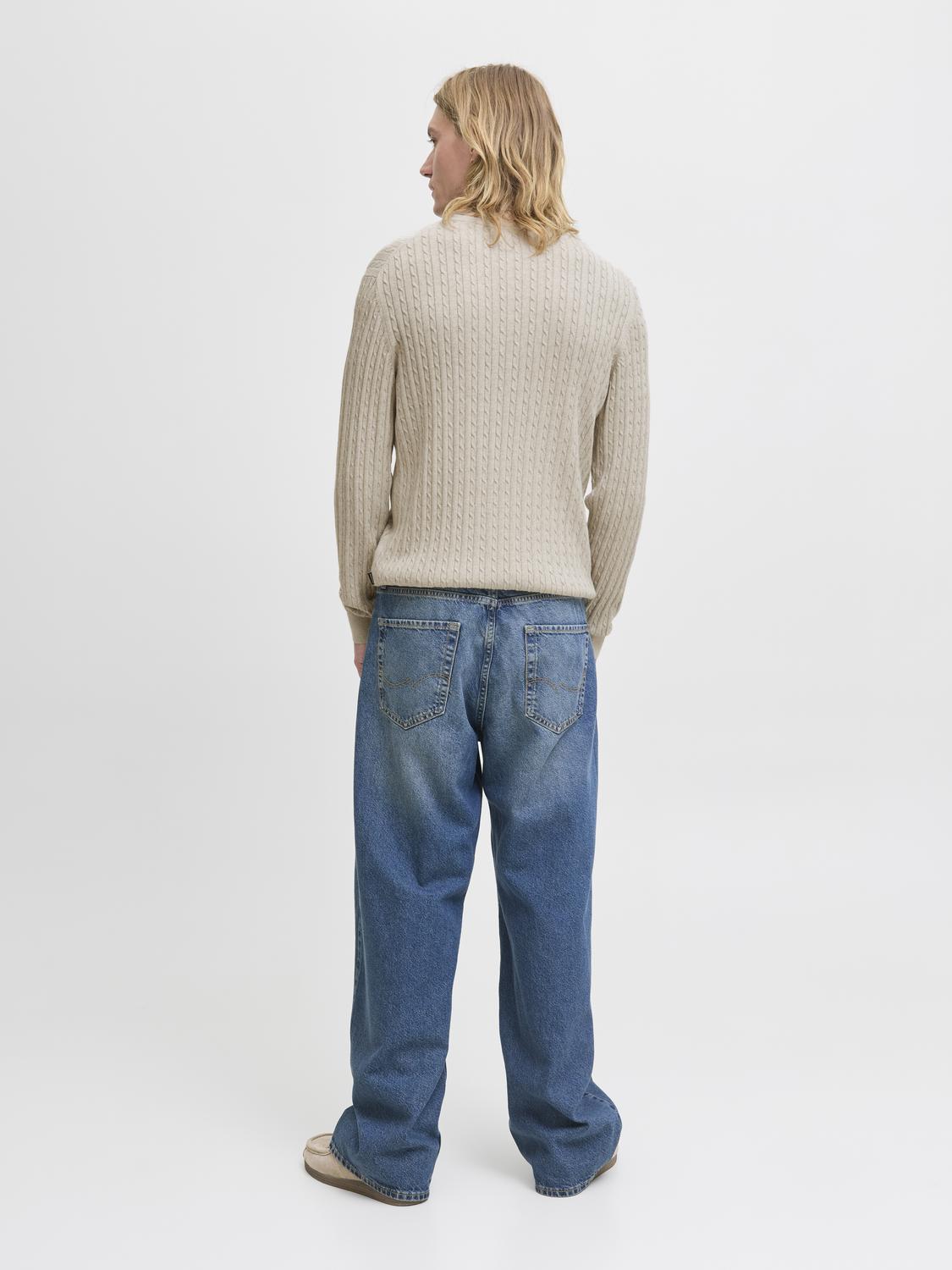 JJEEMIL CABLE KNIT CREW NECK